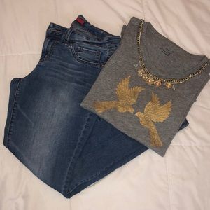 JCrew Grey Decal Collector Tee (L)